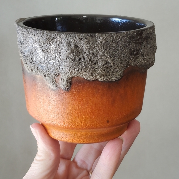 Fat Lava W German Pottery Plant Pots Vintage Mid Century & Excellent Condition - Picture 16 of 16